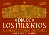 Minimalist Dia De Los Muertos Postcard Design