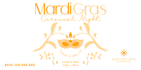 Mardi Gras Carnival Night Twitter Post