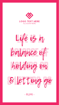 Life Balance Quote Video