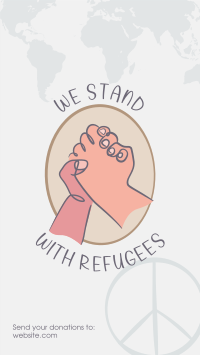 World Refugee Hand Lineart Instagram Story