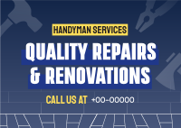 Home Repair Service Postcard Image Preview