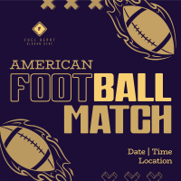 American Football Match Instagram Post Image Preview