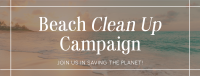 Beach Clean Up Drive Facebook Cover Design