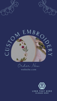 Embroidery Order Instagram Story