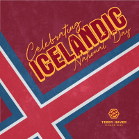 Geometric Icelandic National Day Linkedin Post Design