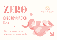 Zero Discrimination Diversity Postcard Image Preview