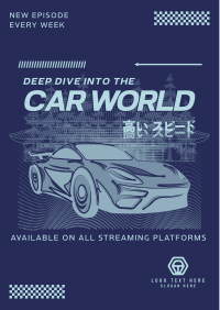 Retro Car Podcast Flyer