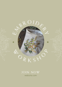 Embroidery Workshop Poster