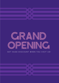 Minimalist Art Deco Grand Opening Poster