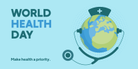 World Health Priority Day Twitter Post Design