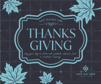 Elegant Thanksgiving Greeting Facebook Post Design