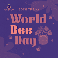 Happy Bee Day Instagram Post