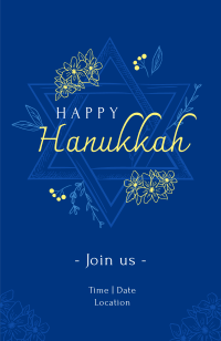 Hanukkah Star Greeting Invitation
