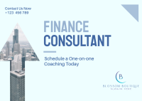 Finance Consultant Postcard Image Preview