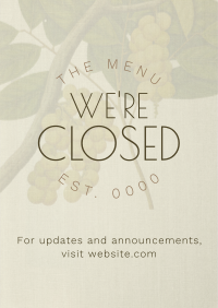 Rustic Closed Restaurant Flyer