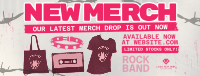 Punk Minimalist Rock Merch Facebook Cover