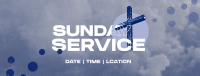 Textured Sunday Service Facebook Cover Design