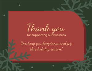Wonderful Christmas Thank You Card Image Preview