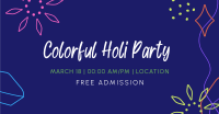 Holi Party Facebook Ad