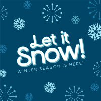 Let It Snow Winter Greeting Linkedin Post Design