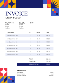 Abstract Professional Business Invoice