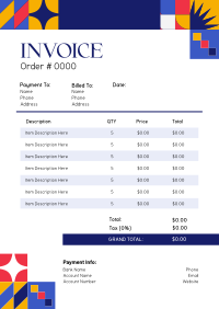 Abstract Professional Business Invoice Image Preview