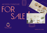 Modern Furniture Sale Postcard Image Preview