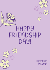 Floral Friendship Day Poster