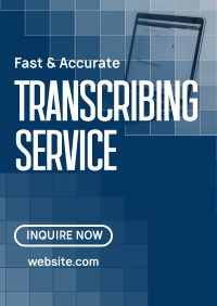 Transcribing Service Poster