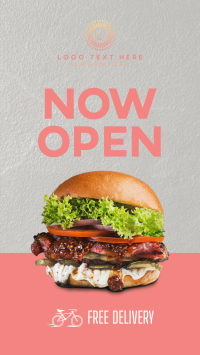 Burger Shop Opening Facebook Story