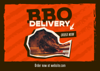 Grilled Barbecue Delivery Postcard