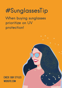 Summer Sunglasses Tip  Poster