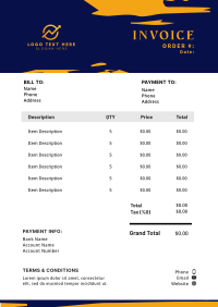 Artsy Strokes Invoice