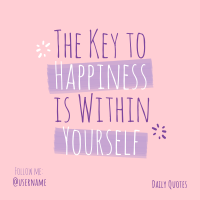 Key To Happiness Instagram Post