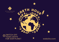 Recharging Earth Hour Postcard