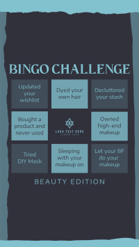 Beauty Bingo Challenge Facebook Story Design