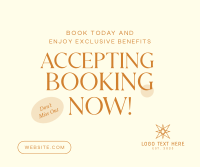 Accept Bookings Now Facebook Post Image Preview
