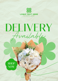 Flower Delivery Available Poster