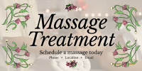 Art Nouveau Massage Treatment Twitter Post Design