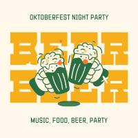 Oktoberfest Night Party Linkedin Post Design