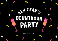 New Year Countdown Party Postcard