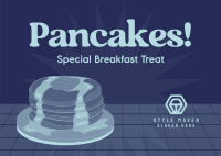 Retro Pancake Breakfast Postcard