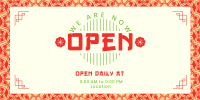 Oriental We’re Open Twitter Post