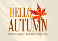 Cozy Autumn Greeting Postcard