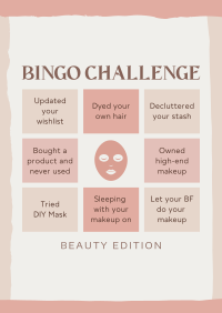 Beauty Bingo Challenge Poster Design