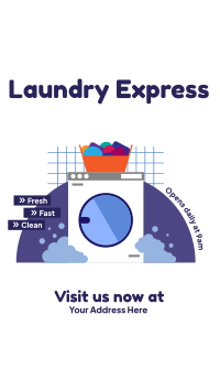 Laundry Express Facebook Story