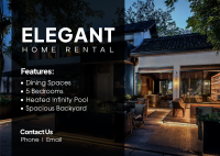 Elegant Home Rental Postcard