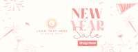 New Year Sparklers Sale Facebook Cover Design