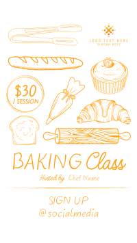 Illustrated Baking Class Instagram Reel Design