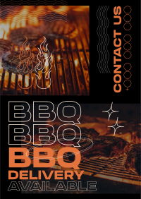 Unique BBQ Delivery Poster